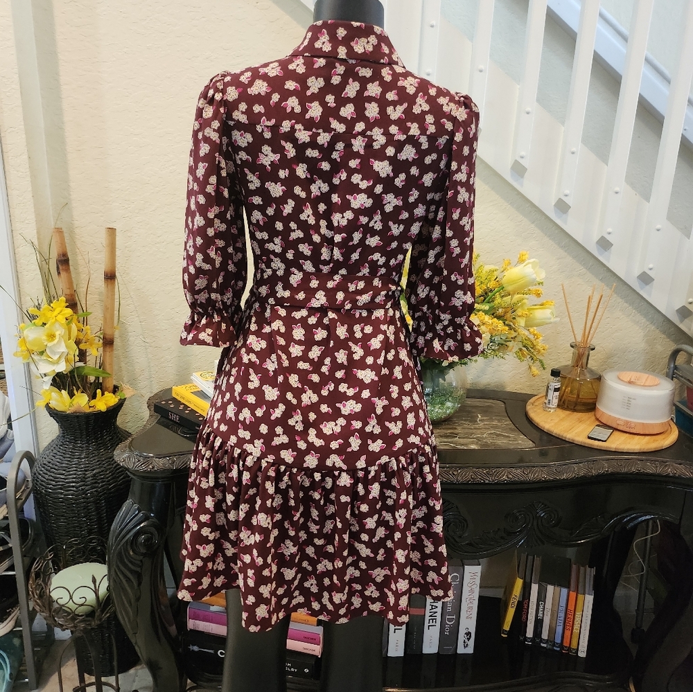 Kate Spade Frosted Floral Shirtdress size XS - Picture 6 of 7